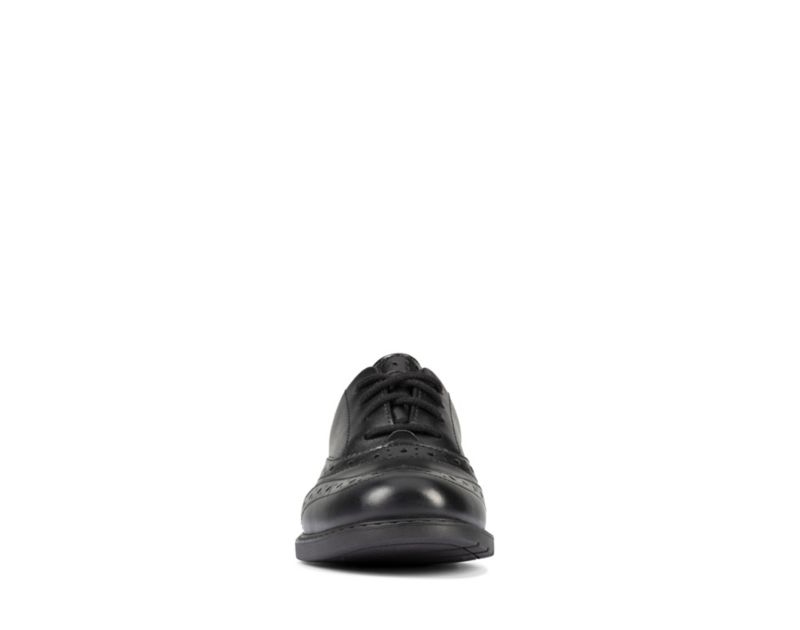 Clarks Scala School Shoes Black Boys - India V6I0849-H3