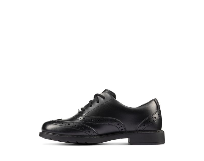 Clarks Scala School Shoes Black Boys - India V6I0849-H3