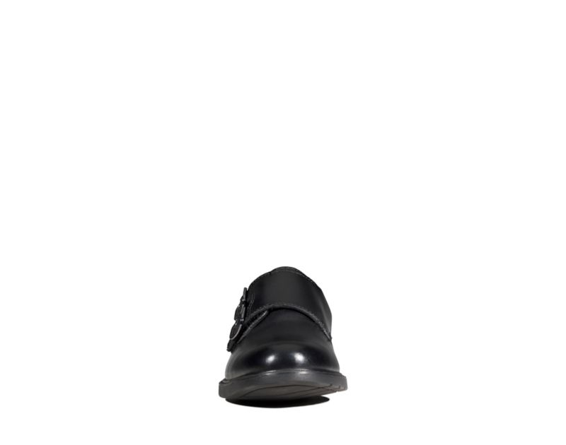 Clarks Scala Street School Shoes Black Boys - India R9J5403-A1