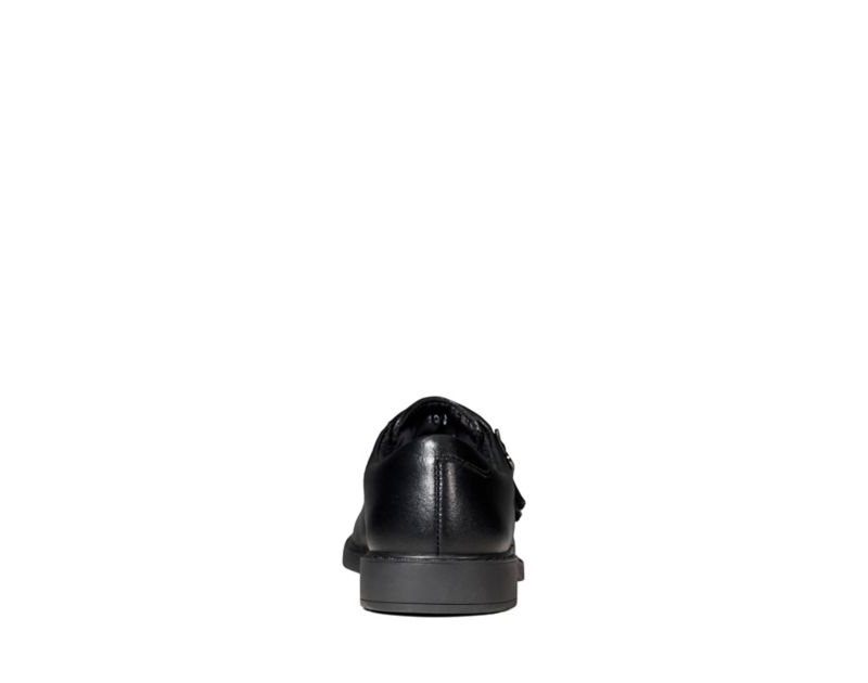 Clarks Scala Street School Shoes Black Boys - India R9J5403-A1