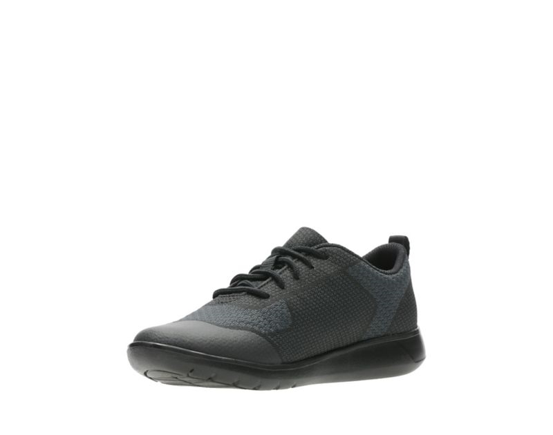 Clarks Scape Civic Trainers School Shoes Black Boys - India R4O6492-T4
