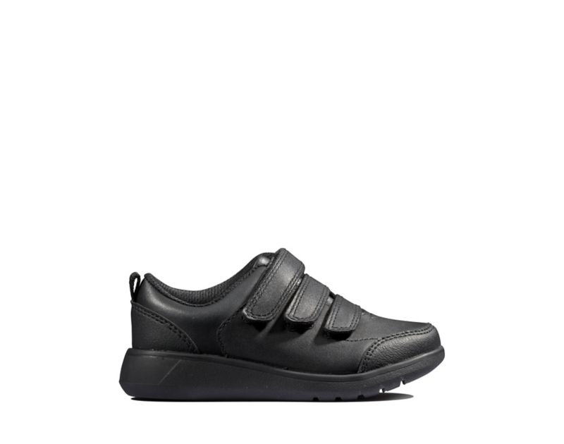 Clarks Scape Sky School Shoes Toddler Shoes Black Boys - India W0O6341-R5