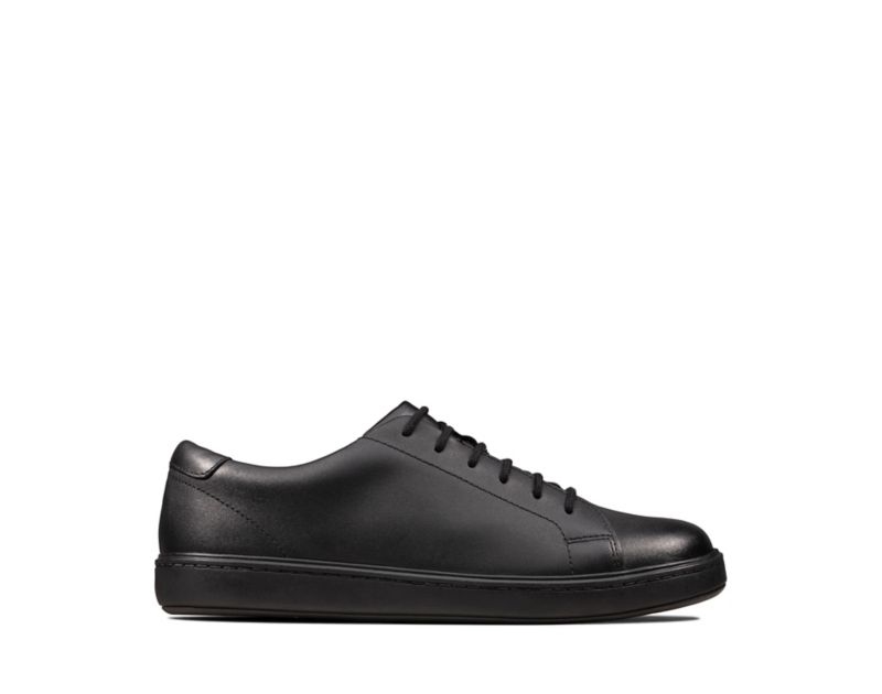Clarks Street Skye School Shoes Black Boys - India A6V9800-J5