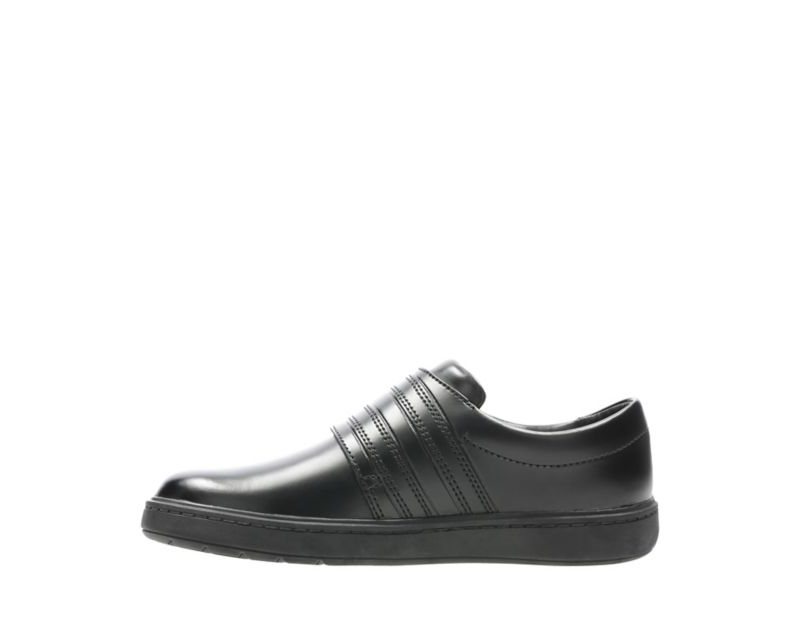 Clarks Streetstride School Shoes Black Boys - India E1Q9178-B9