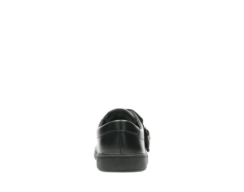 Clarks Streetstride School Shoes Black Boys - India E1Q9178-B9