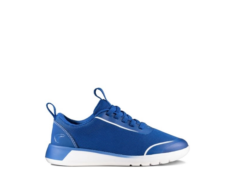 Clarks Suburb Spark Football Shoes Trainers Blue Boys - India I5F3644-M5