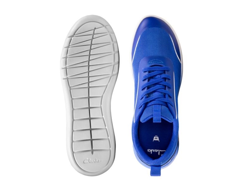 Clarks Suburb Spark Trainers Blue Boys - India C5K2226-F5