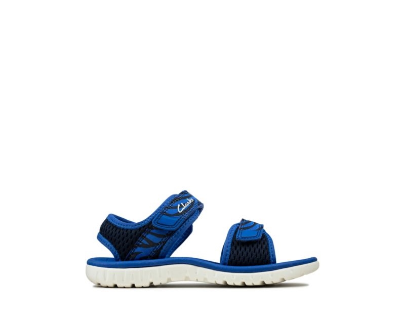 Clarks Surfing Tide Sandals Navy Boys - India S3L5672-X7