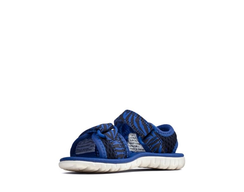 Clarks Surfing Tide Sandals Toddler Shoes Navy Boys - India V7D5992-K2