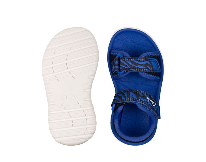 Clarks Surfing Tide Sandals Toddler Shoes Navy Boys - India V7D5992-K2