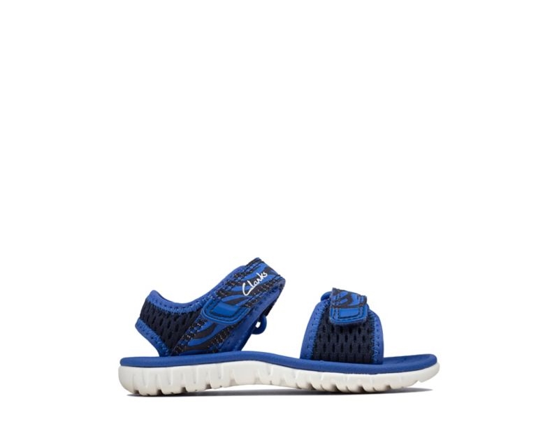 Clarks Surfing Tide Sandals Toddler Shoes Navy Boys - India V7D5992-K2