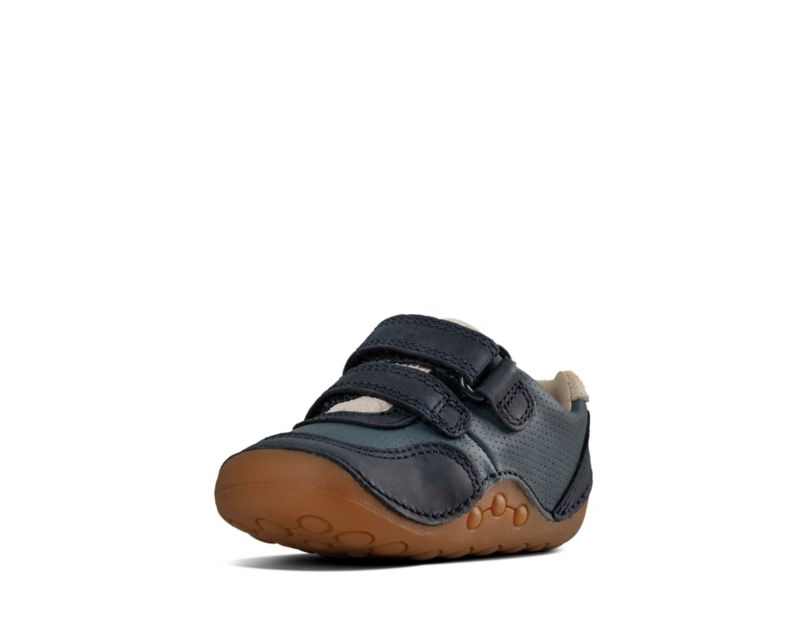 Clarks Tiny Dusk Walking Shoes Toddler Shoes Blue Boys - India F0Z5905-Y9