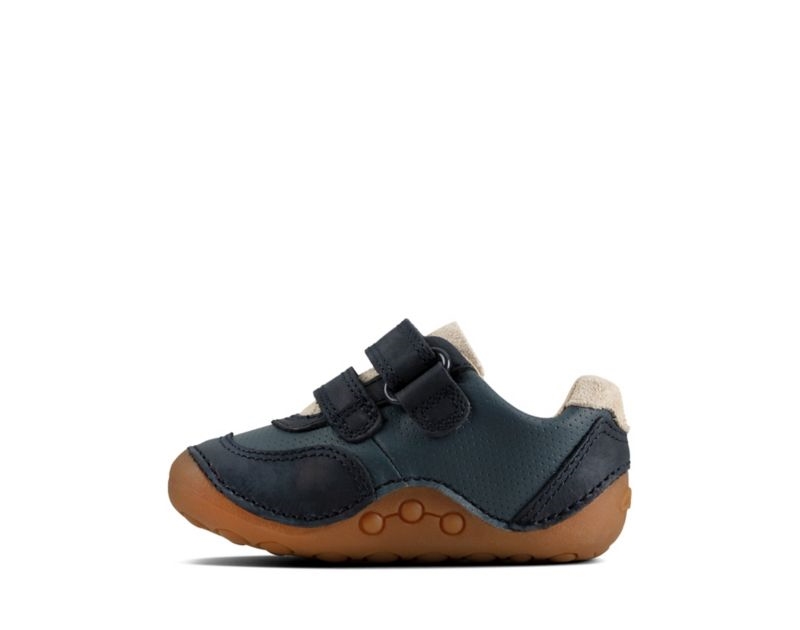 Clarks Tiny Dusk Walking Shoes Toddler Shoes Blue Boys - India F0Z5905-Y9
