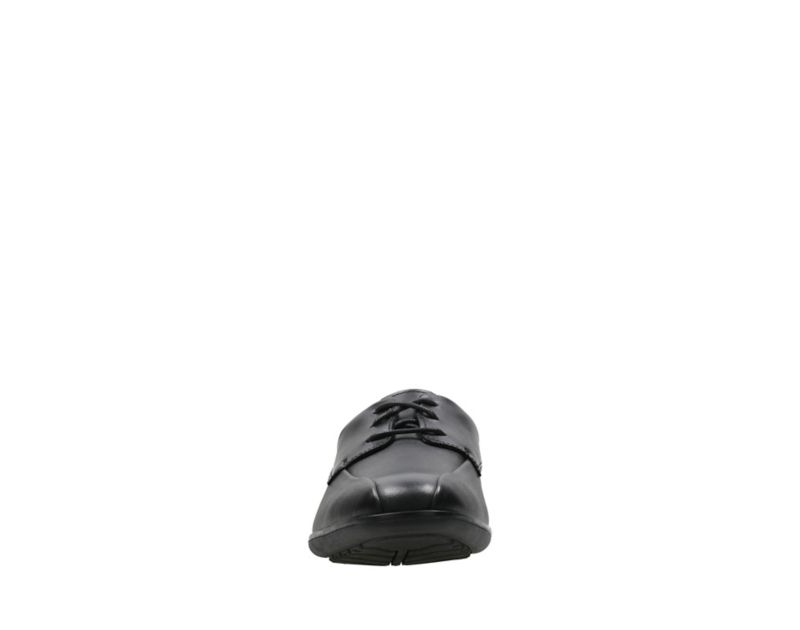 Clarks Willis Lad Lace-up Shoes School Shoes Black Boys - India T2K7571-T6
