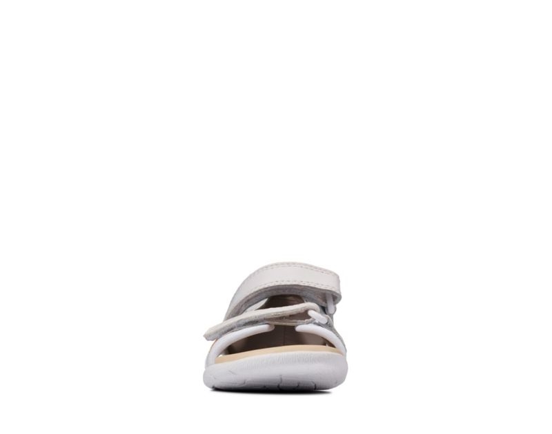 Clarks Zora Beau Sandals White Boys - India X7D7893-C3