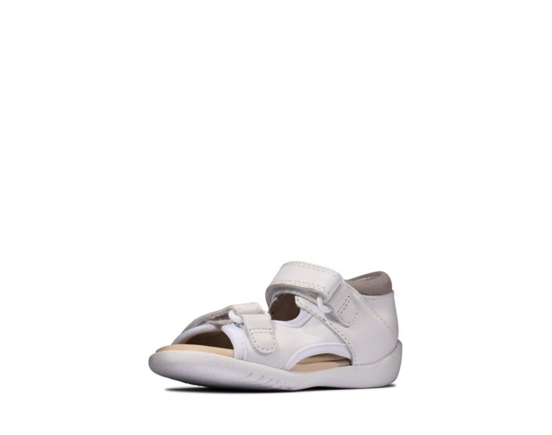 Clarks Zora Beau Sandals White Boys - India X7D7893-C3