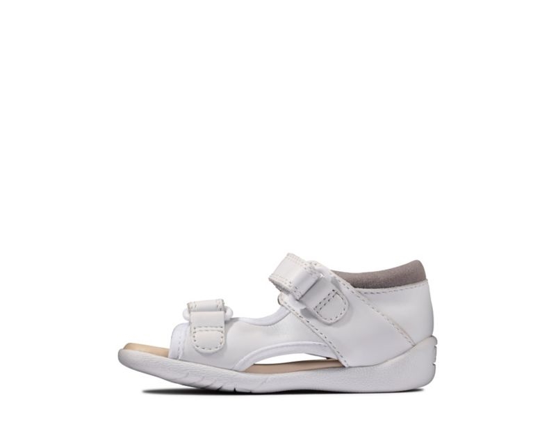 Clarks Zora Beau Sandals White Boys - India X7D7893-C3