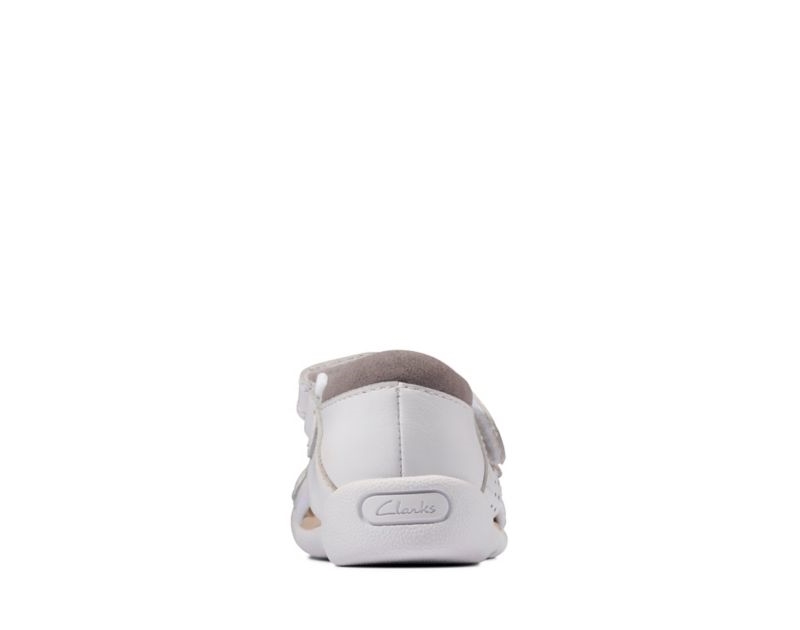 Clarks Zora Beau Sandals White Boys - India X7D7893-C3