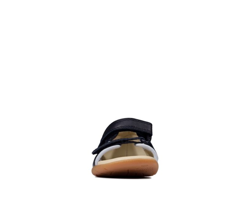 Clarks Zora Spirit Sandals Navy Boys - India X0J4483-I7