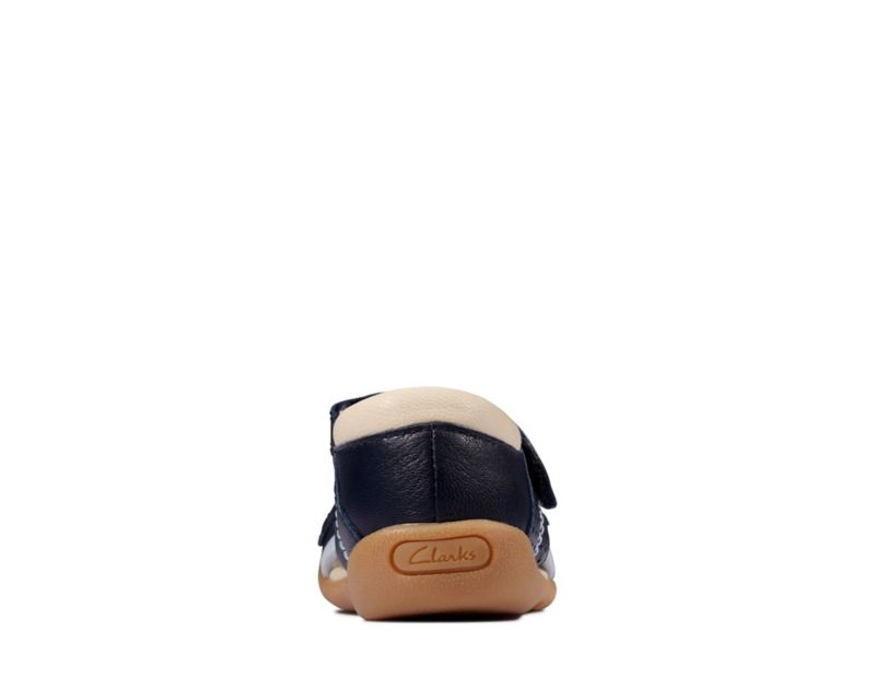 Clarks Zora Spirit Sandals Navy Boys - India X0J4483-I7