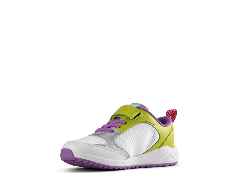 Clarks Aeon Howdy Trainers White Girls - India F9Y3503-Y3