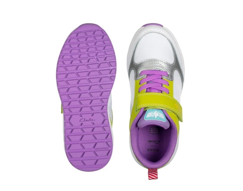 Clarks Aeon Howdy Trainers White Girls - India F9Y3503-Y3