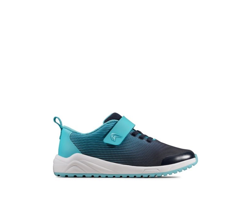 Clarks Aeon Pace Trainers Toddler Shoes Navy Girls - India E9X0987-I9