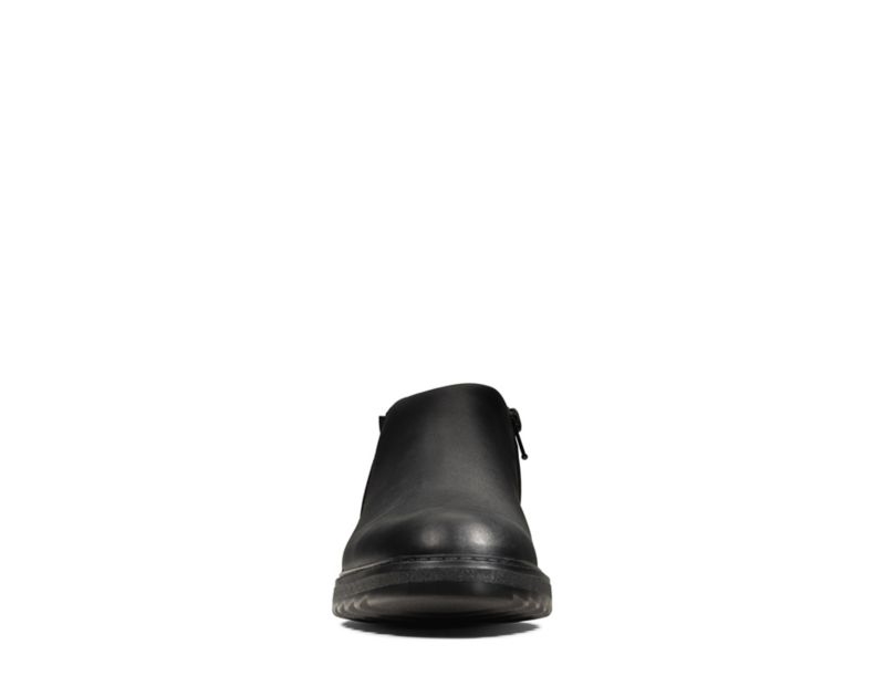 Clarks Asher Beat Ankle Boots Black Girls - India K3G8166-Q3
