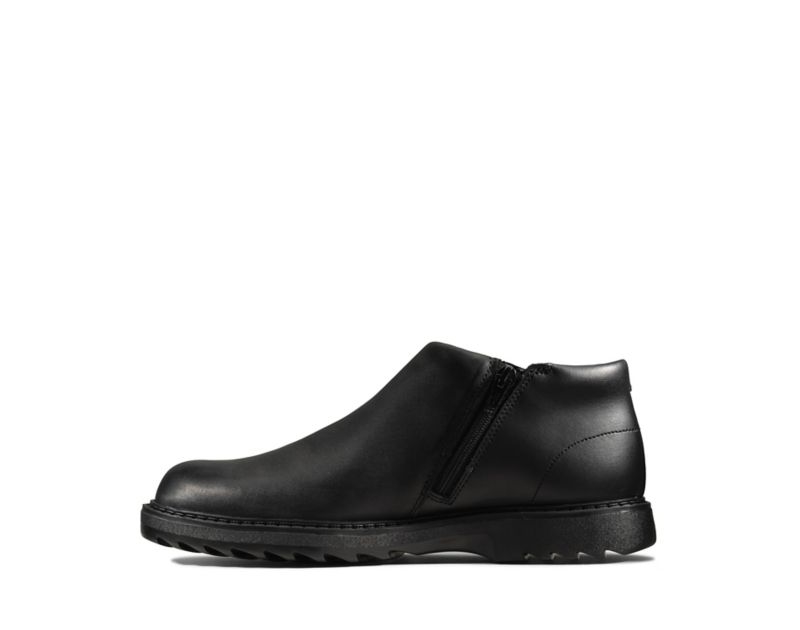 Clarks Asher Beat Ankle Boots Black Girls - India K3G8166-Q3