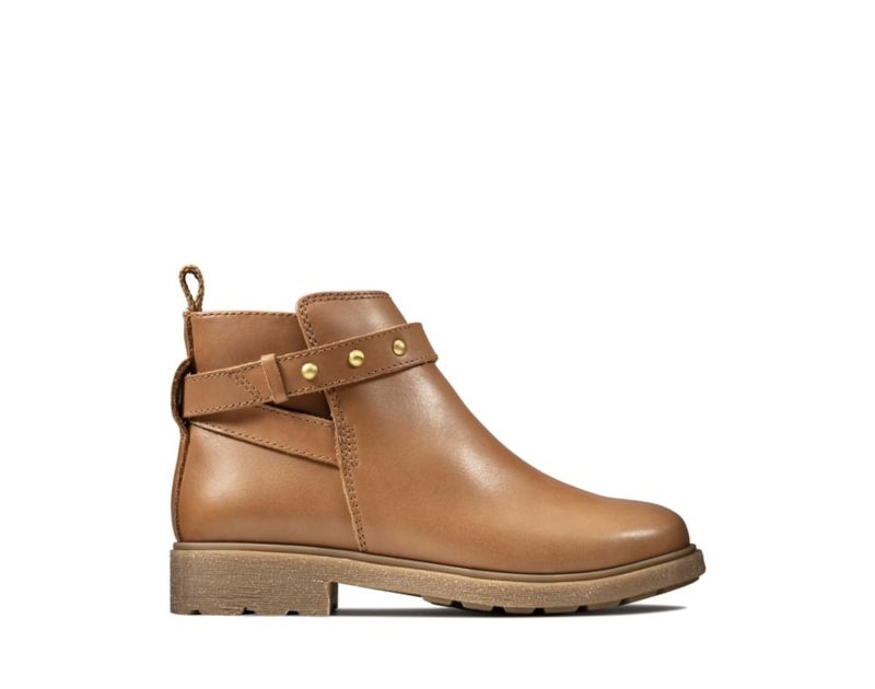 Clarks Astrol Soar Ankle Boots Brown Girls - India U5F2235-O9