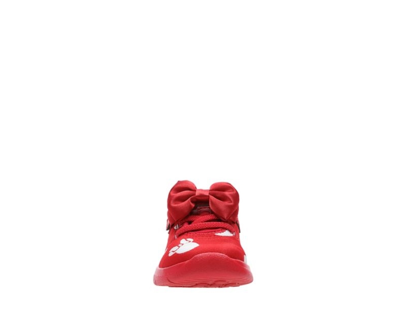 Clarks Ath Bow Trainers Toddler Shoes Red Girls - India D0Z2913-Z9