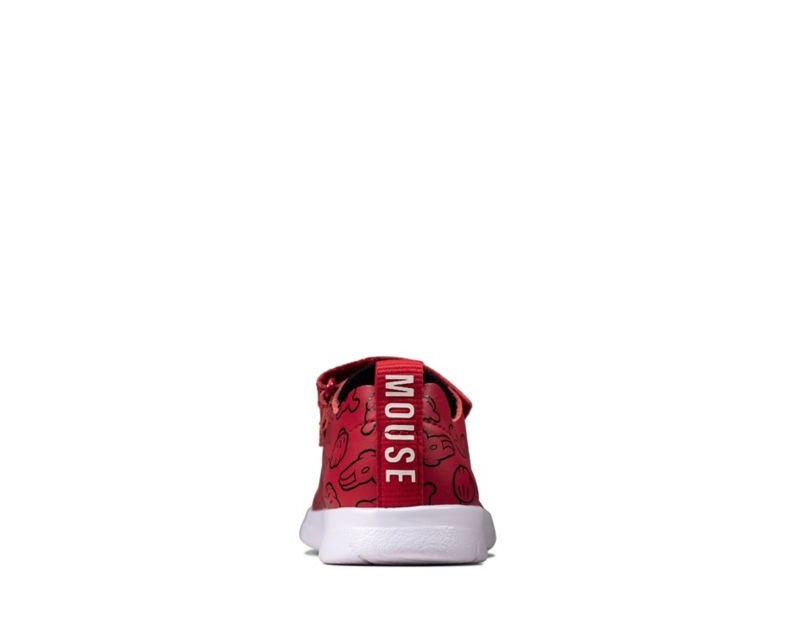 Clarks Ath Comic Trainers Red Girls - India Y7U2760-W9
