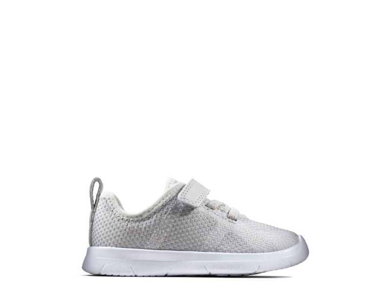 Clarks Ath Flux Trainers Toddler Shoes Grey Girls - India A8B3467-X5