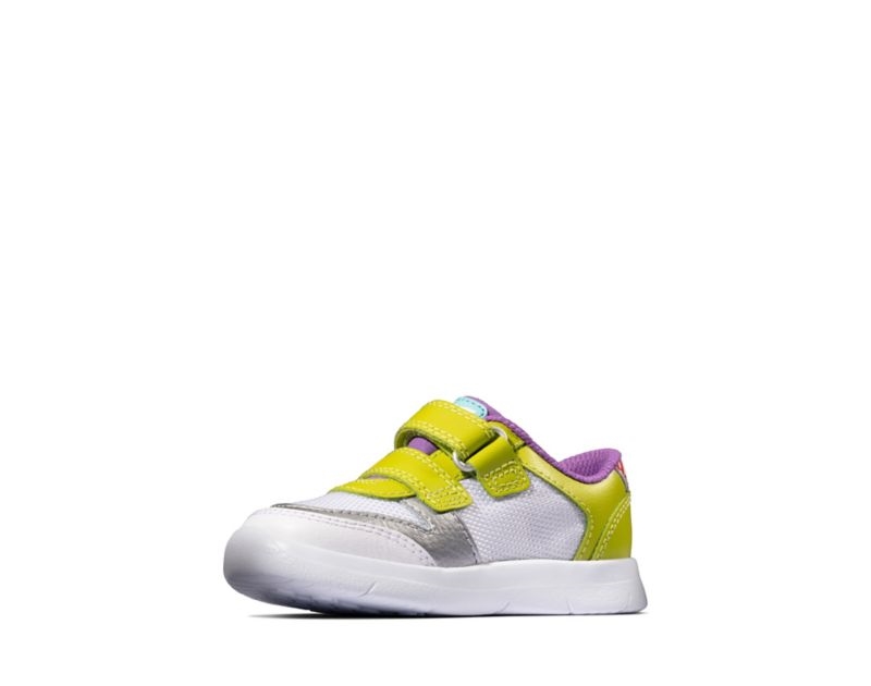 Clarks Ath Howdy Trainers Toddler Shoes White Girls - India P6Q3637-E1