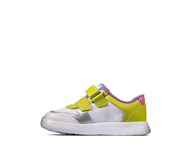 Clarks Ath Howdy Trainers Toddler Shoes White Girls - India P6Q3637-E1