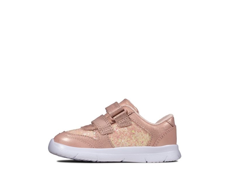 Clarks Ath Sonar Trainers Pink Girls - India M3W1023-J3