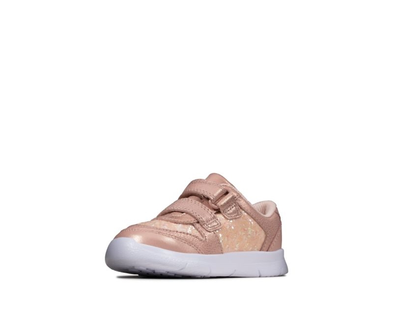 Clarks Ath Sonar Trainers Toddler Shoes Pink Girls - India Z0N4327-I3