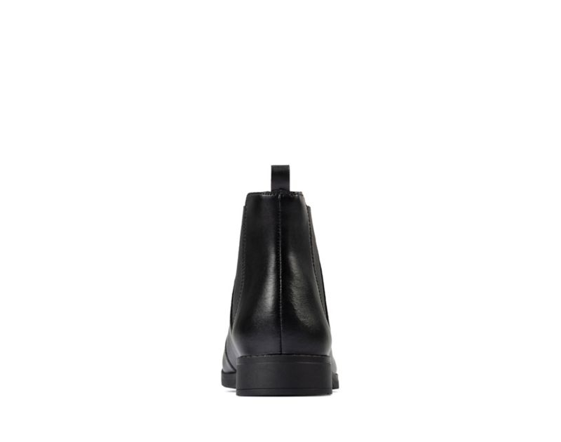 Clarks Aubrie Walk Chelsea Boots Black Girls - India U1T5794-L7