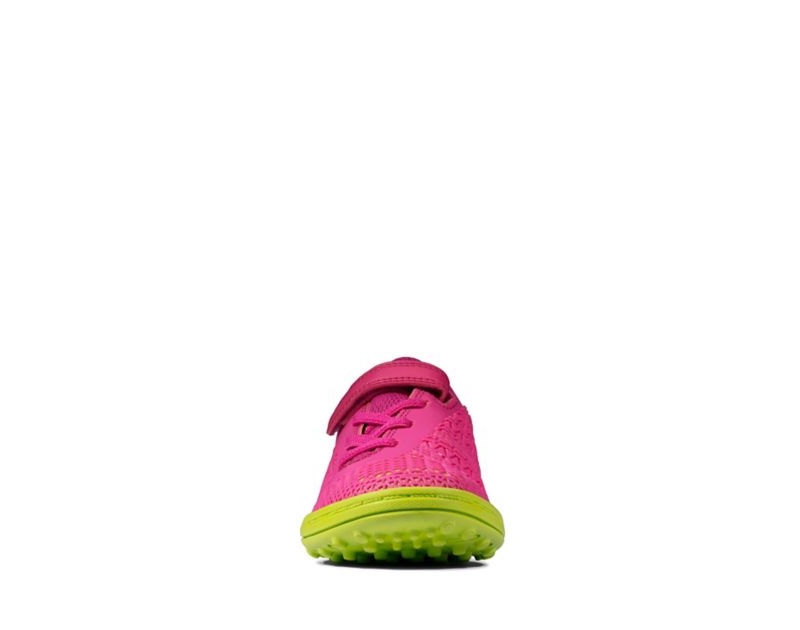 Clarks Award Swift Trainers Pink / Lemon Girls - India Y0Y7090-H4