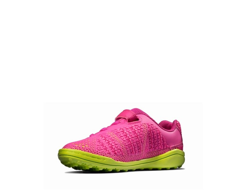 Clarks Award Swift Trainers Pink / Lemon Girls - India Y0Y7090-H4