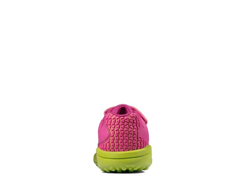 Clarks Award Swift Trainers Pink / Lemon Girls - India Y0Y7090-H4