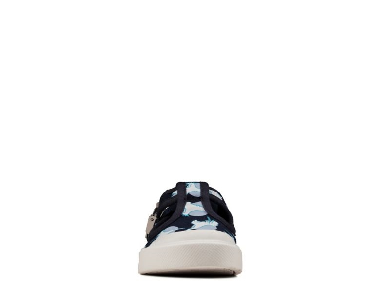 Clarks City Dance Canvas Shoes Navy Girls - India I6Z3996-P9