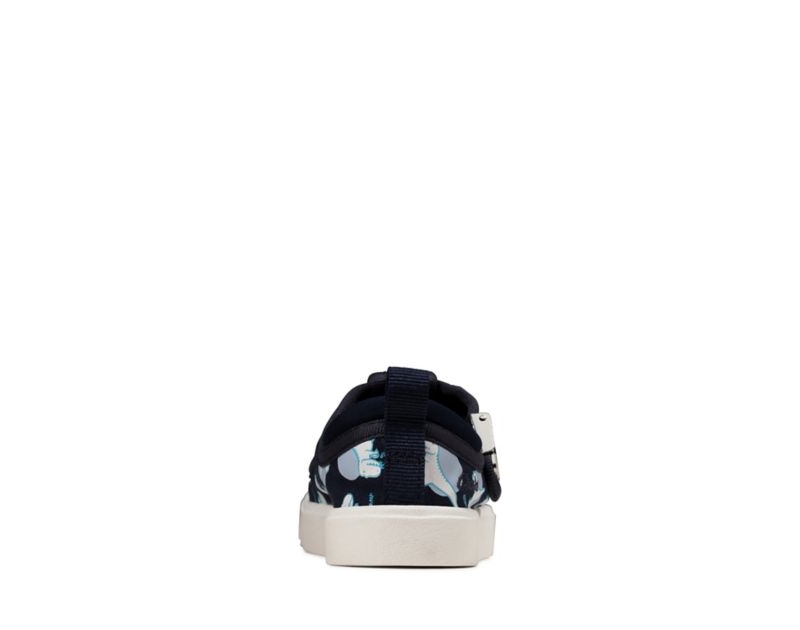 Clarks City Dance Canvas Shoes Navy Girls - India I6Z3996-P9