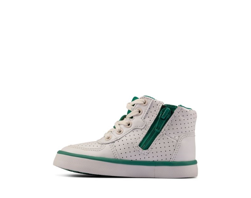 Clarks City Flake Hi-tops Boots White Girls - India I0I2745-Q2