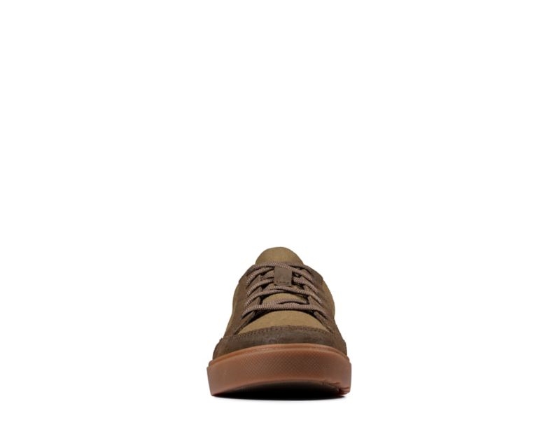 Clarks City Fresh Canvas Shoes Olive Girls - India G4Q9148-F3