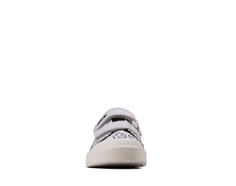 Clarks City Glove Canvas Shoes White Girls - India T6T9048-A4