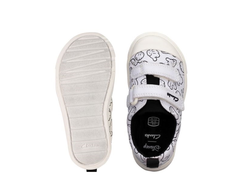 Clarks City Glove Canvas Shoes White Girls - India T6T9048-A4