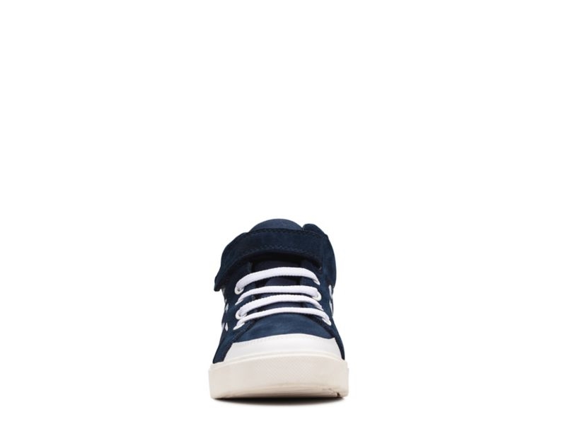 Clarks City Hop Hi-tops Boots Navy Girls - India J0R5493-X4