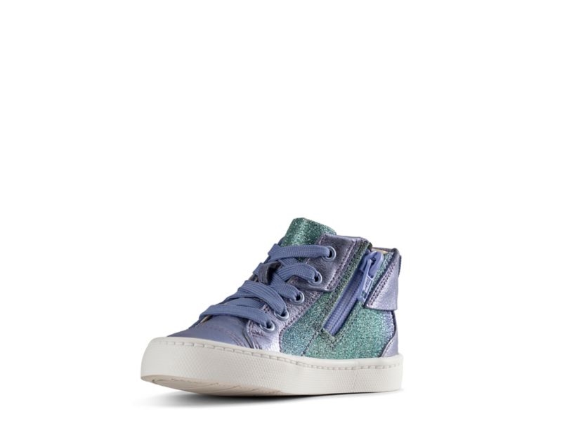 Clarks City Myth Hi-tops Boots Purple Girls - India J4N1806-S5