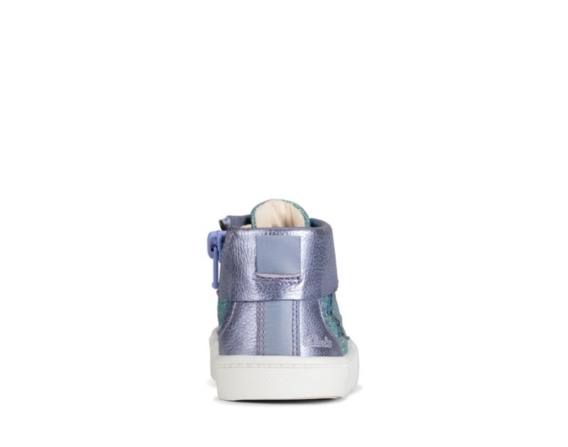 Clarks City Myth Hi-tops Boots Purple Girls - India J4N1806-S5